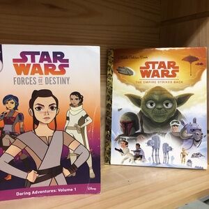 2 Star Wars Books Little Golden Book the Empire Strikes Back & Forces of Destiny